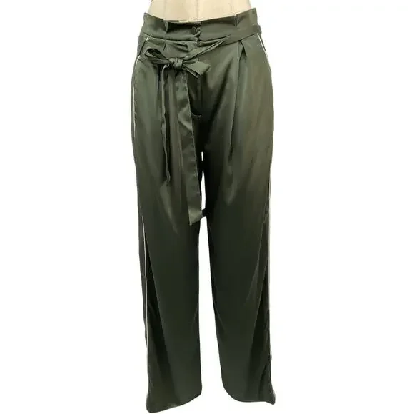 Simkhai Pleated Green Arlet Pants Size 6 - Picture 2 of 5